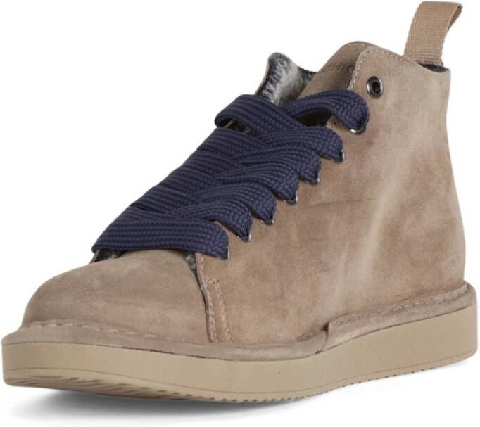 Panchic Suede Eco-Bont Gevoerde Schoen Brown Heren