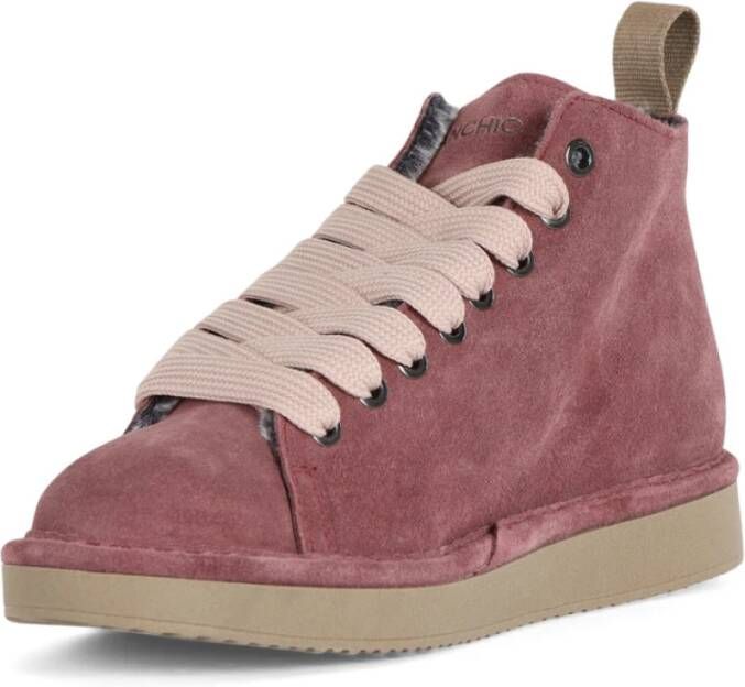 Panchic Suede Eco-Fur Sneaker Boot Purple Dames