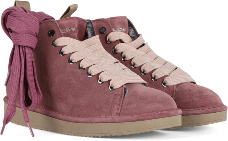 Panchic Suede Eco-Fur Sneaker Boot Purple Dames