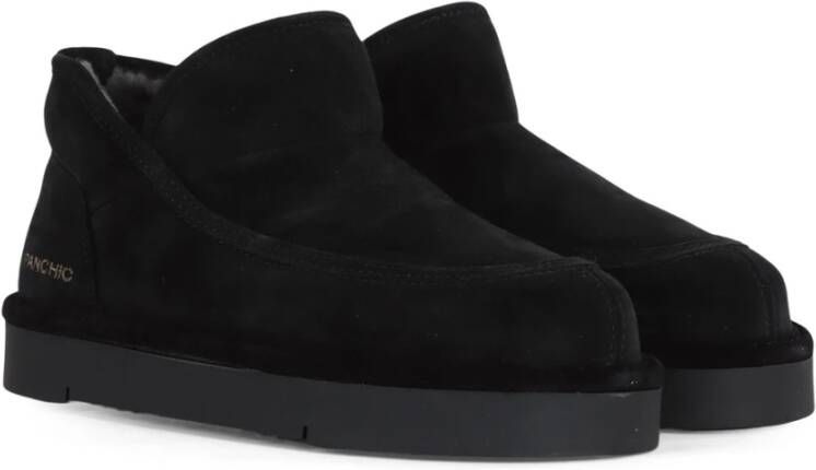 Panchic Suede Fur Lined Boot P67 Black Dames