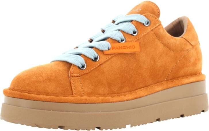 Panchic Suede Lace-Up Sneakers Brown Dames