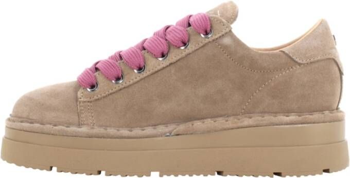 Panchic Suede Lace-Up Sneakers Brown Dames