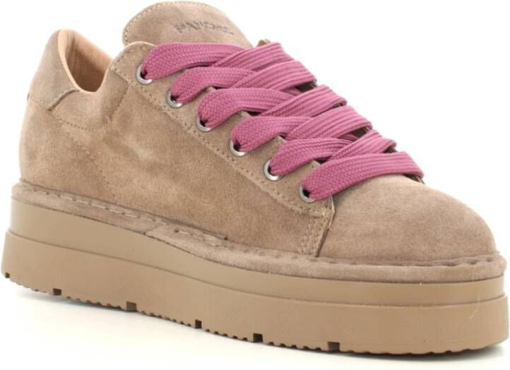 Panchic Suede Lace-Up Sneakers Brown Dames