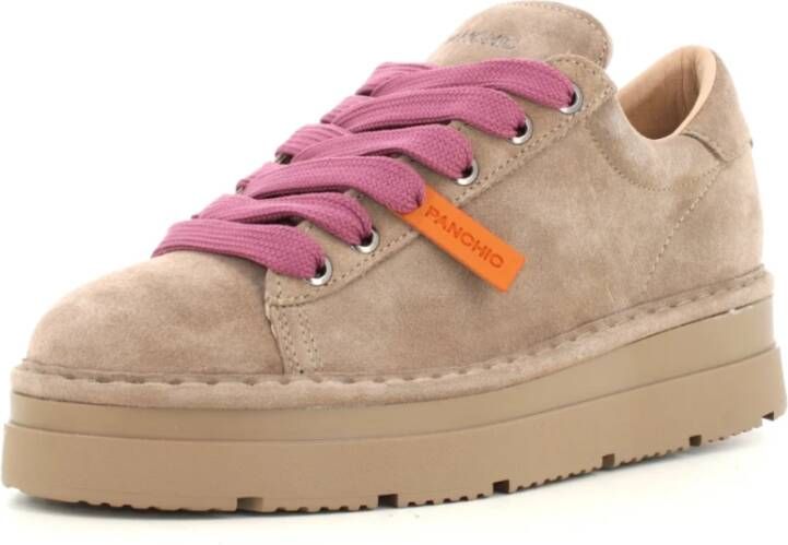 Panchic Suede Lace-Up Sneakers Brown Dames