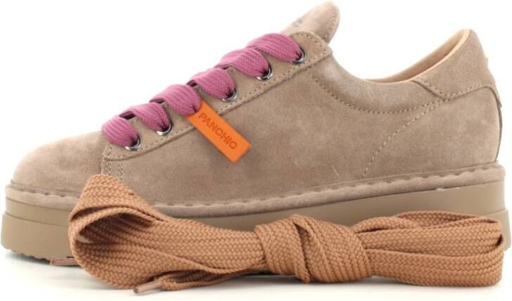 Panchic Suede Lace-Up Sneakers Brown Dames