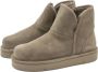 Panchic Suede Sherling Bootie Wall Aw24 Gray Dames - Thumbnail 2