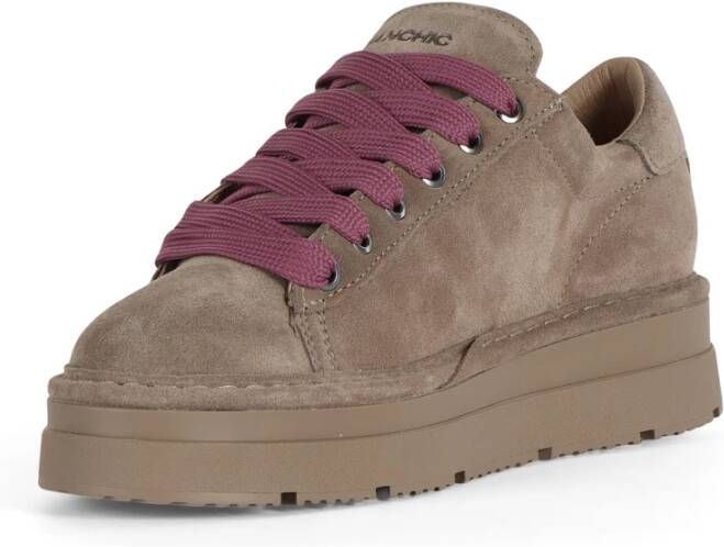 Panchic Suède Veterschoenen Brown Dames