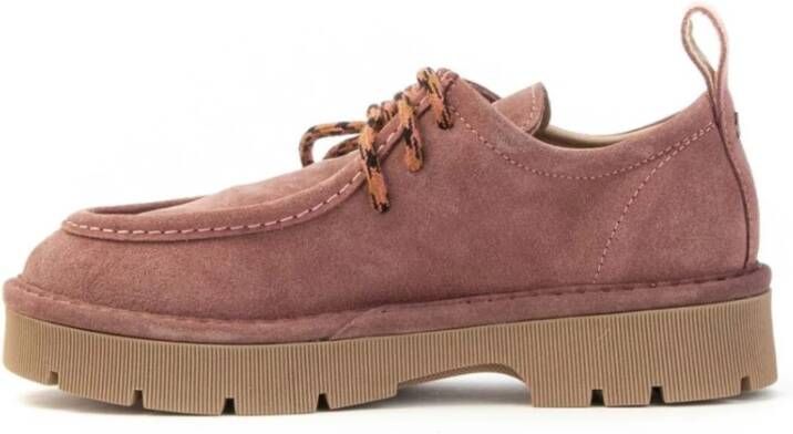 Panchic Suède veterschoenen voor dames Pink Dames