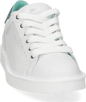 Panchic Witte leren schoenen met blauwe hiel White Heren