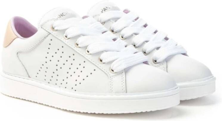 Panchic Witte Leren Veterschoenen White Dames