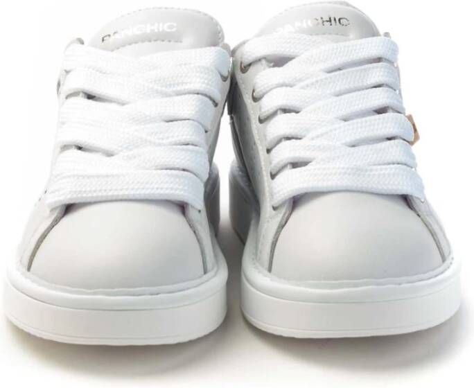 Panchic Witte Leren Veterschoenen White Dames