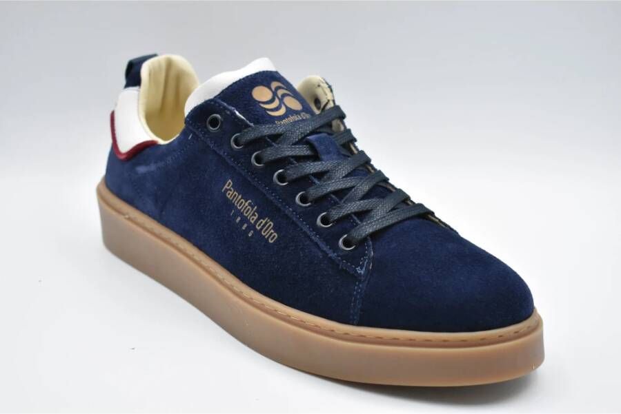 Pantofola D'Oro Blauwe Veterschoenen Elegant Klassiek Ontwerp Blue Heren