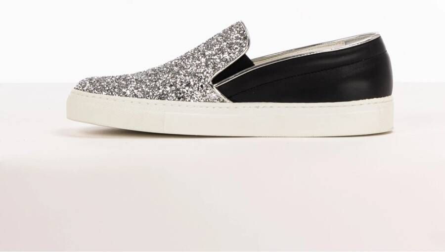 Pantofola D'Oro Dames Slip-On Sneakers Metallic Zwart Zilver Gray Dames