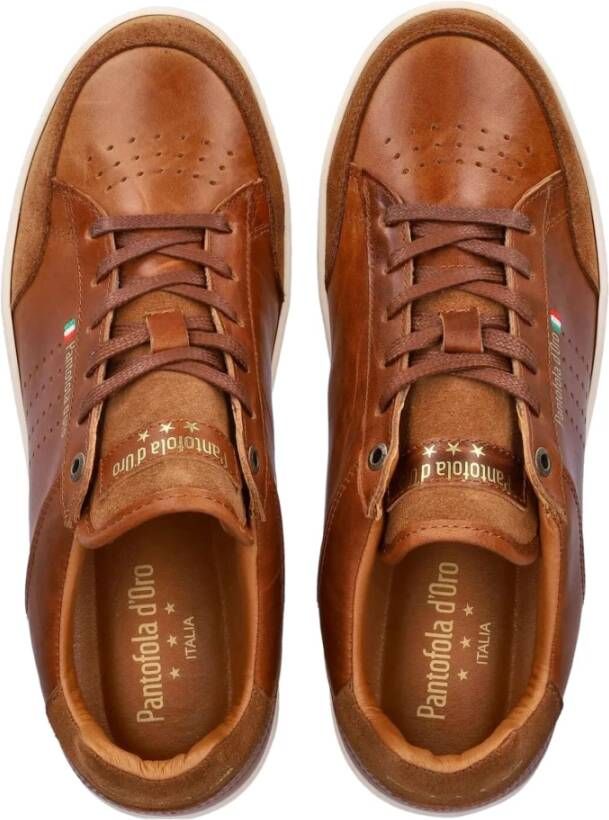 Pantofola D'Oro Elegante Bellagio Sneaker voor Heren Brown Heren