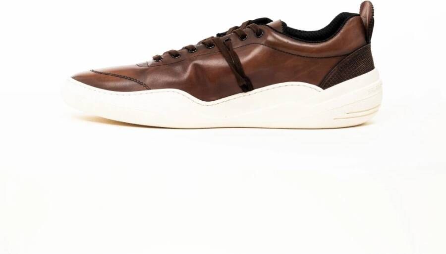 Pantofola D'Oro Elegante Heren Leren Sneakers Brown Heren