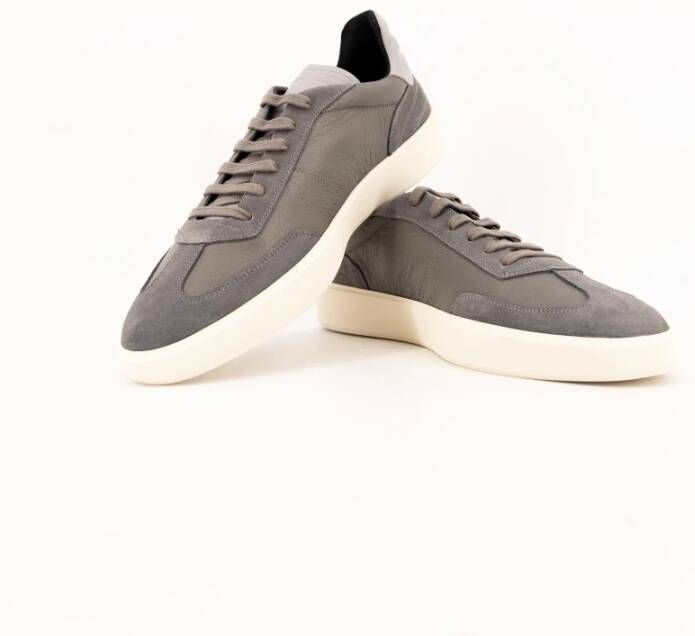 Pantofola D'Oro Elegante Heren Leren Sneakers Grijs Gray Heren