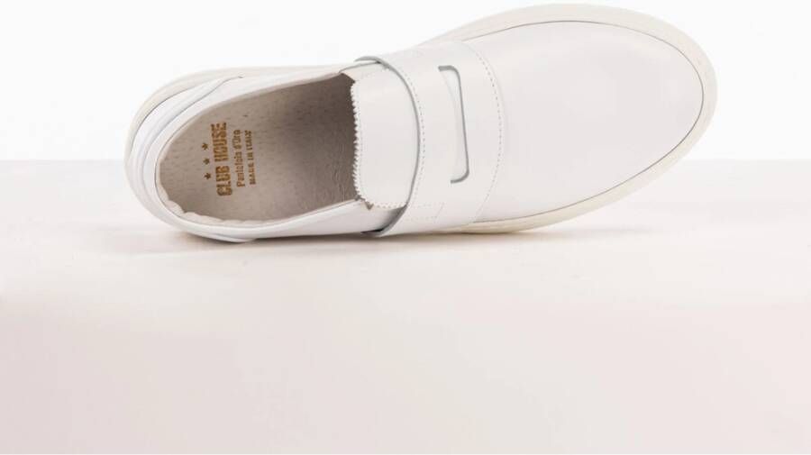 Pantofola D'Oro Elegante Heren Sneakers Wit Leer White Heren