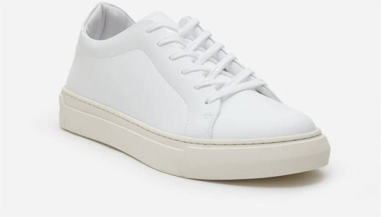 Pantofola D'Oro Witte Leren Eleganza Sneakers White Heren