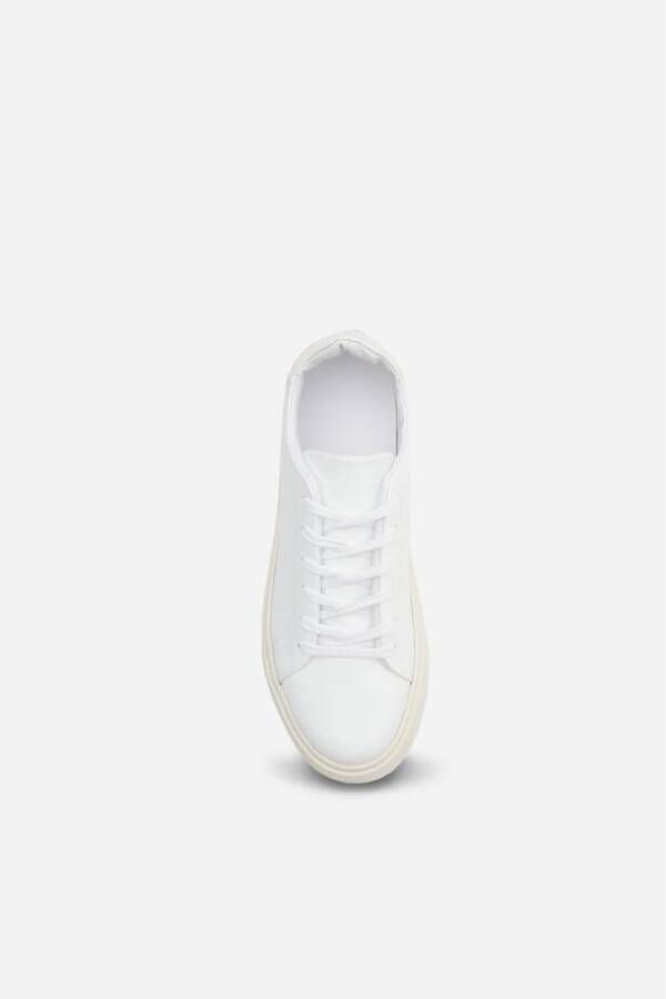 Pantofola D'Oro Witte Leren Eleganza Sneakers White Heren