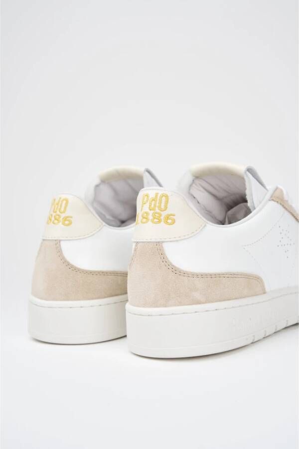 Pantofola D'Oro Witte leren sneaker voor heren White Heren