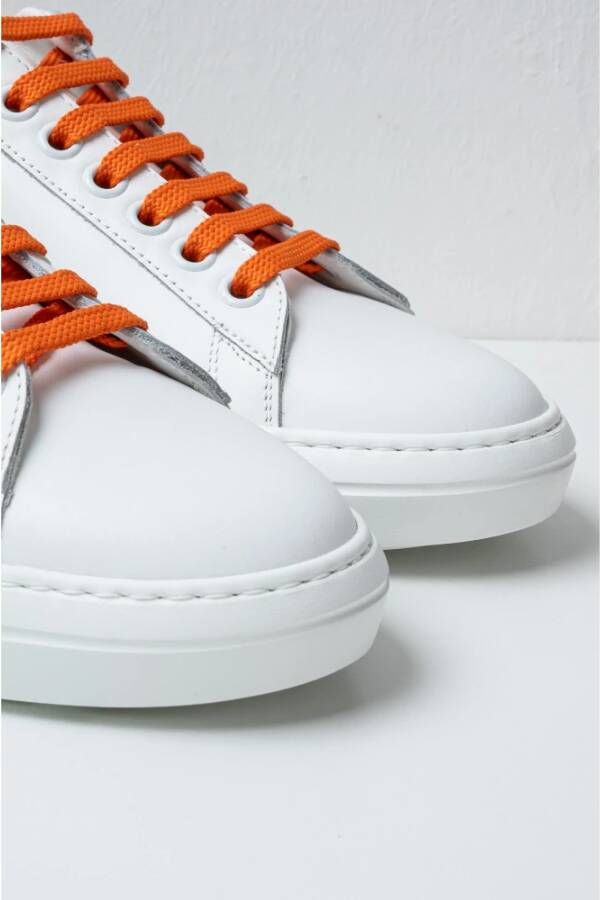 Pantofola D'Oro Witte Leren Sneakers Klassieke Stijl White Heren