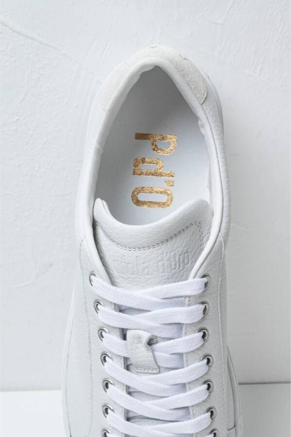 Pantofola D'Oro Witte Leren Sneakers Retrostijl White Heren