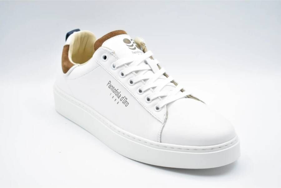 Pantofola D'Oro Witte Veterschoenen Elegante Stijl White Heren