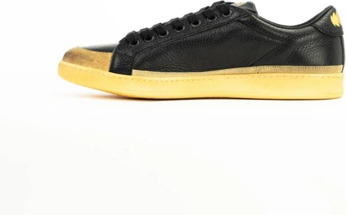 Pantofola D'Oro Zwarte Leren Sneakers voor Mannen en Vrouwen Black Heren