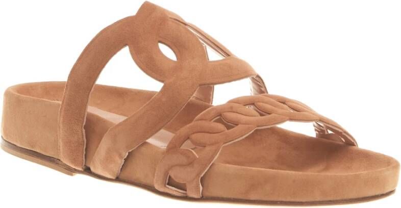 Paola Fiorenza Beige Gevlochten Sandalen Beige Dames