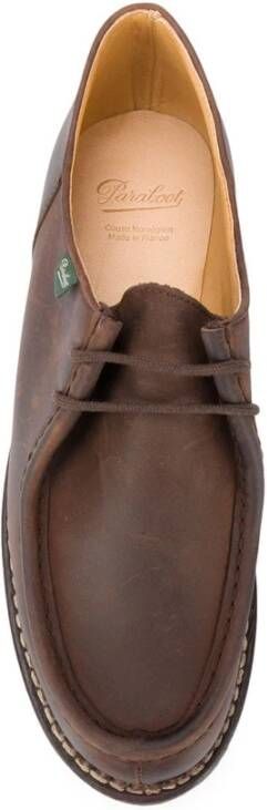 Paraboot Bruine Nubuck Derby Platte Schoenen Brown Heren