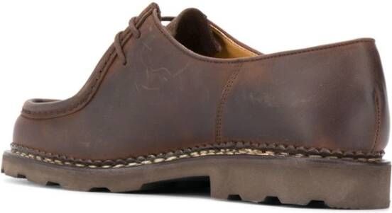 Paraboot Bruine Nubuck Derby Platte Schoenen Brown Heren