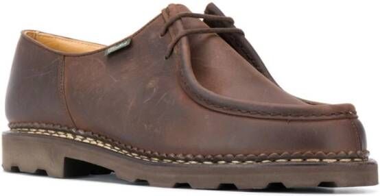 Paraboot Bruine Nubuck Derby Platte Schoenen Brown Heren