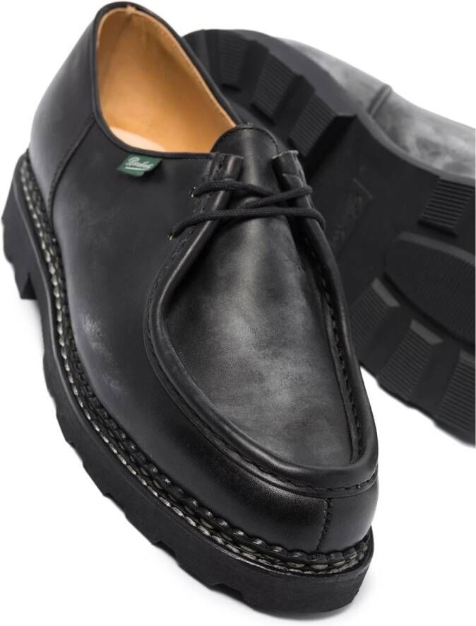 Paraboot Klassieke Zwarte Leren Veterschoenen Black Heren