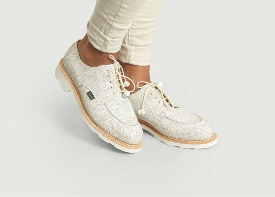 Paraboot Laser Lace Leren Derbies White Dames