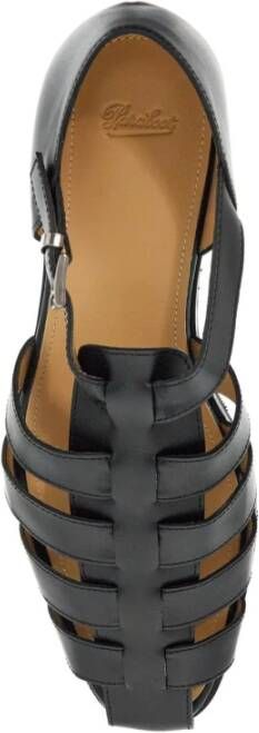 Paraboot Leren Fret Sandalen met Kooistructuur Black Heren