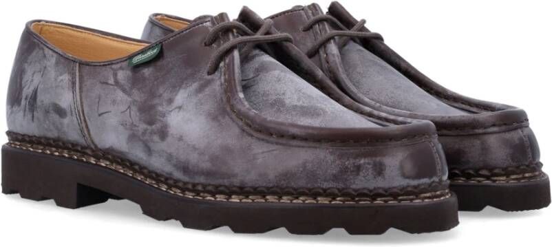 Paraboot Marmer-effect Leren Derby Schoenen Gray Heren