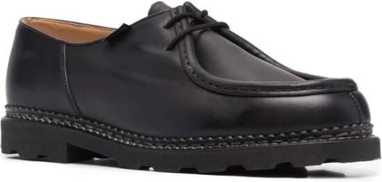 Paraboot Noorse Welt Leren Veterschoenen Mannen Black Heren