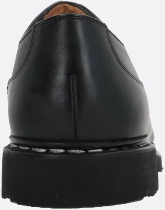 Paraboot Zwarte leren Derby platte schoenen Black Heren