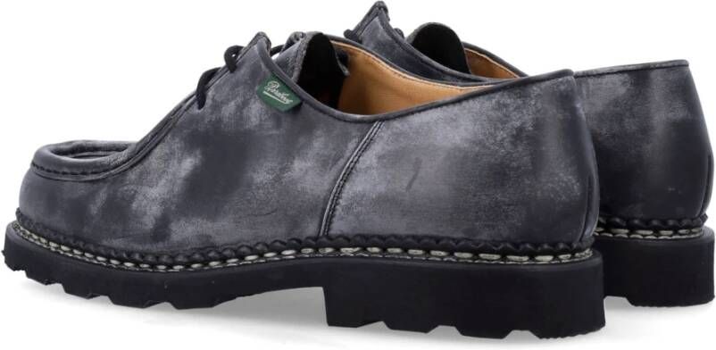 Paraboot Zwarte Leren Derby Schoenen Black Heren