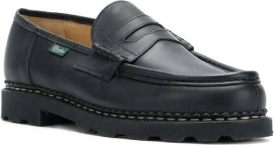 Paraboot Zwarte Leren Loafers Black Heren