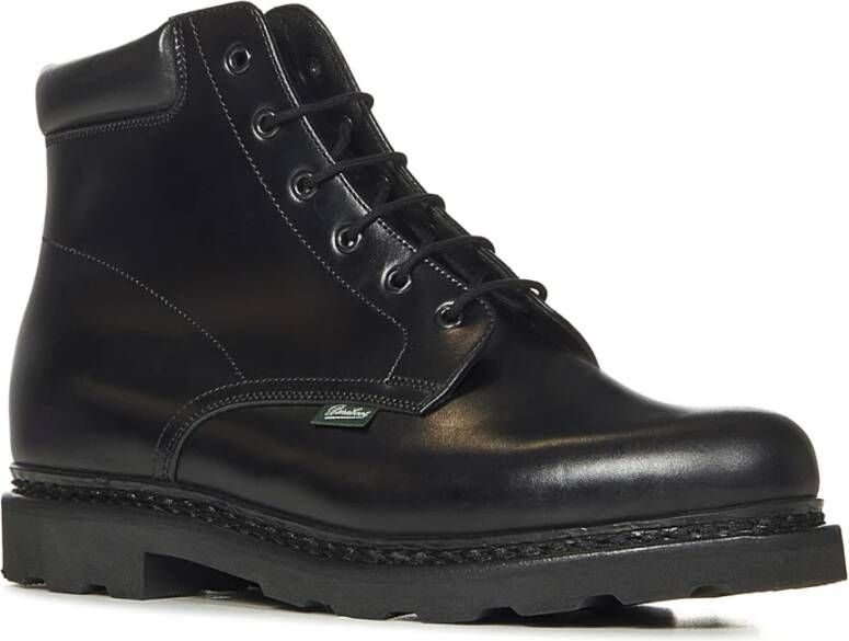 Paraboot Zwarte leren veterschoenen Black Dames