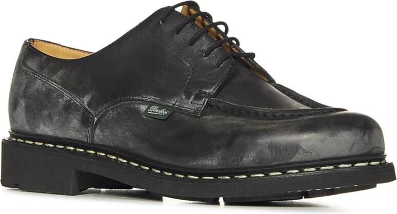 Paraboot Zwarte leren veterschoenen Black Heren