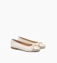 Parallele Lattice Leren Slingback Hakken Beige Dames - Thumbnail 7