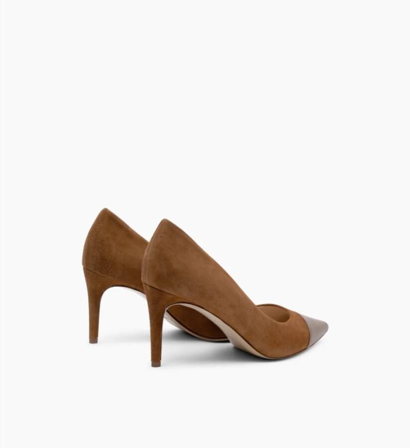 Parallele Brandy Suède Pump Anna Brown Dames