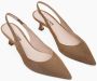 Parallele Camel Slingback in Suède Brown Dames - Thumbnail 3