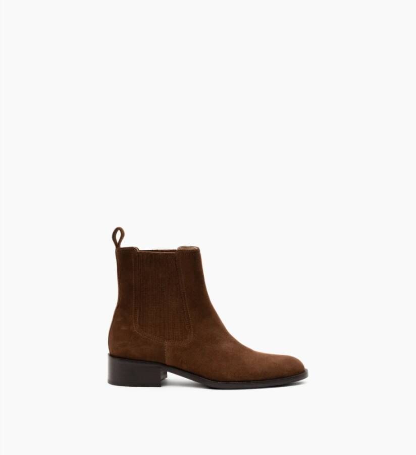 Parallele Chelsea Boot in Cognac Suède Brown Dames