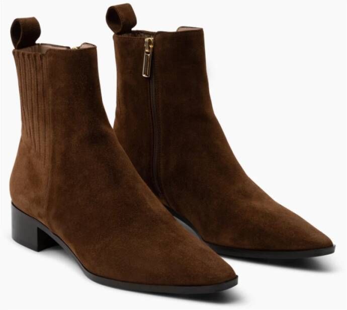 Parallele Chelsea Boot in Cognac Suède Brown Dames