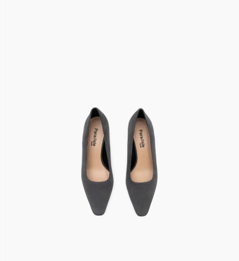 Parallele Minimalist Anthracite Velvet Pump Gray Dames