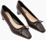 Parallele Moderne Espresso Leren Ballerina Schoen Brown Dames - Thumbnail 2