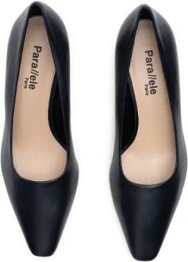 Parallele Navy Leren Pump Alvin Blue Dames